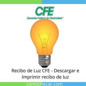 Recibo de Luz CFE Descargar e Imprimir recibo